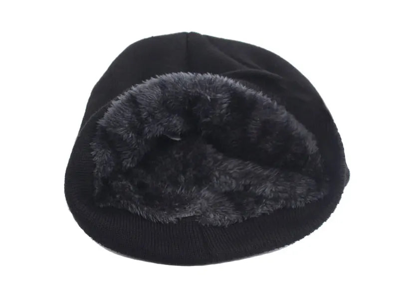 Skullies Beanies Men Winter Hat Women Knitted Hats For Men Cap Winter Beanie Hat Gorro Thick Warm Brimless Fur Bonnet Men&