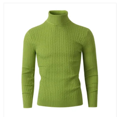 Turtleneck Sweaters Autumn Winter Male Long Sleeve Knitted Slim Twist Pullover Sweaters ZJFS-1515*04