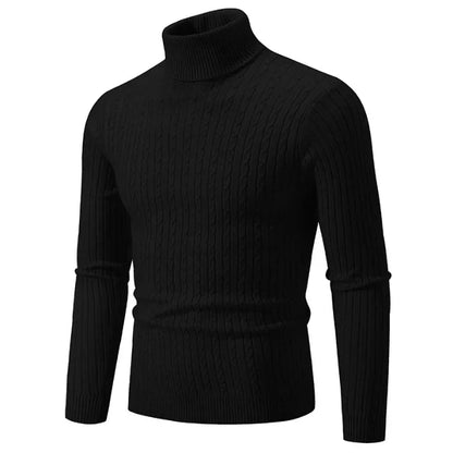 Sweater  Pullover Knitted Warm Casual Turtleneck Sweatwear  Mens Tops