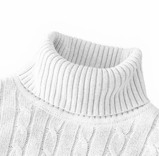 Sweater  Pullover Knitted Warm Casual Turtleneck Sweatwear  Mens Tops