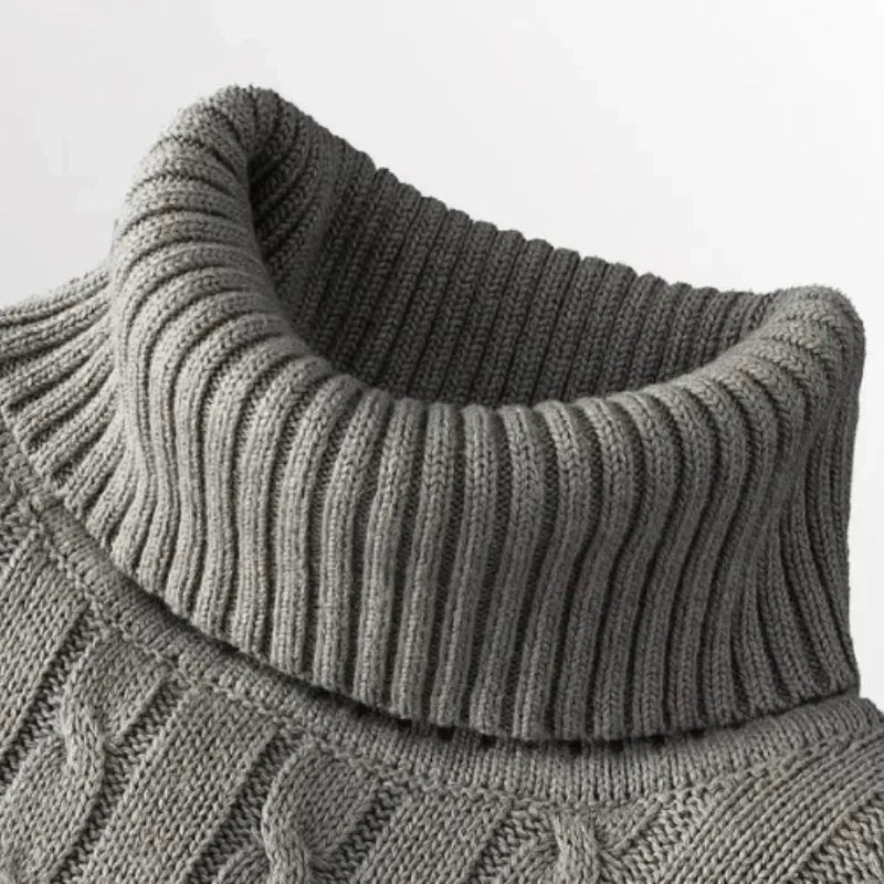 Sweater  Pullover Knitted Warm Casual Turtleneck Sweatwear  Mens Tops