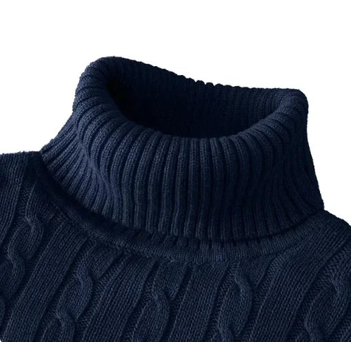 Sweater  Pullover Knitted Warm Casual Turtleneck Sweatwear  Mens Tops