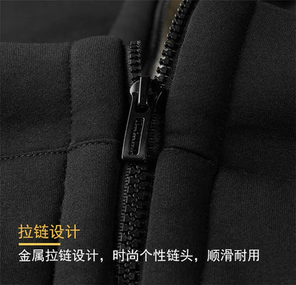 Winter Lambswool Coats Thicken Warm Jackets Long Sleeve Zipper Hoodies Casual Sports Fleece Black Coat Hooded Men Women Jacket