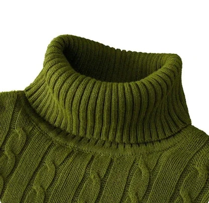 Sweater  Pullover Knitted Warm Casual Turtleneck Sweatwear  Mens Tops