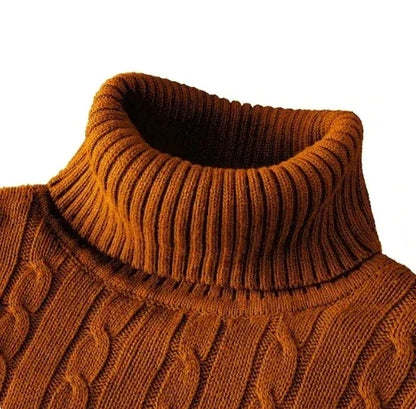 Sweater  Pullover Knitted Warm Casual Turtleneck Sweatwear  Mens Tops