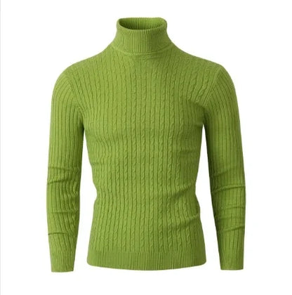 Sweater  Pullover Knitted Warm Casual Turtleneck Sweatwear  Mens Tops